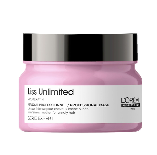 L’Oréal Professionnel Liss Unlimited Hair Mask with Pro-Keratin and Kukui Nut Oil for Rebellious Frizzy Hair, Serie Expert, 250gm